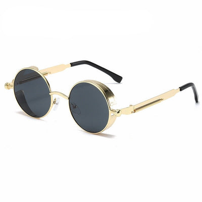 Metal Round Sunglasses with Vintage Charm